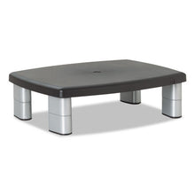 Load image into Gallery viewer, Adjustable Height Monitor Stand, 15&quot; X 12&quot; X 2.63&quot; To 5.78&quot;, Black-silver, Supports 80 Lbs

