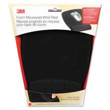 Load image into Gallery viewer, Antimicrobial Foam Mouse Pad Wrist Rest, Nonskid Base, Black
