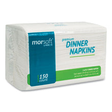 Load image into Gallery viewer, Morsoft Dinner Napkins, 2-ply, 14.5 X 16.5, White, 3,000-carton
