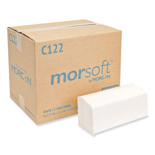 Morsoft C-fold Paper Towels, 11 X 10.13, White, 200 Towels-pack, 12 Packs-carton, 2,400 Towels-carton