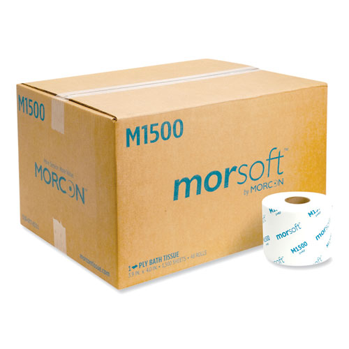 Morsoft Controlled Bath Tissue, Split-core, Septic Safe, 1-ply, White, 3.9