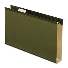 Load image into Gallery viewer, Extra Capacity Reinforced Hanging File Folders With Box Bottom, Legal Size, 1-5-cut Tab, Standard Green, 25-box
