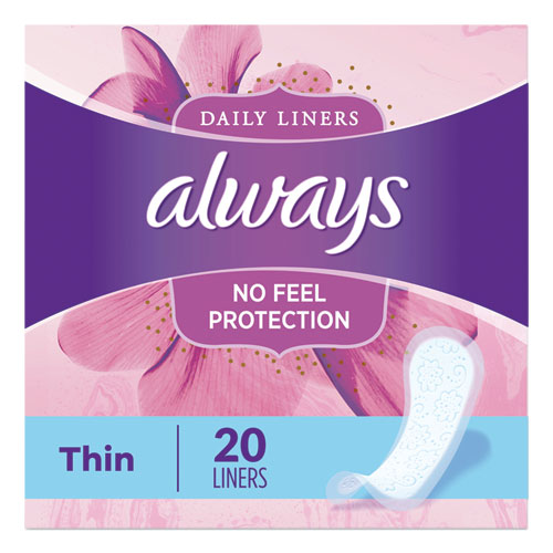 Thin Daily Panty Liners, Regular, 20-pack