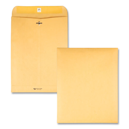 Clasp Envelope, #12 1-2, Square Flap, Clasp-gummed Closure, 9.5 X 12.5, Brown Kraft, 100-box