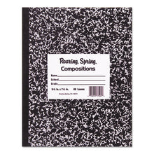 Load image into Gallery viewer, Marble Cover Composition Book, Wide-legal Rule, Black Cover, 8.5 X 7, 36 Sheets
