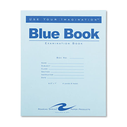 Examination Blue Book, Wide-legal Rule, 8.5 X 7, White, 4 Sheets