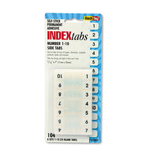 Load image into Gallery viewer, Legal Index Tabs, 1-12-cut Tabs, 1-10, White, 0.44&quot; Wide, 104-pack
