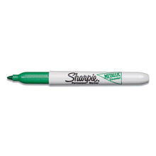 Load image into Gallery viewer, Metallic Fine Point Permanent Markers, Fine Bullet Tip, Green, Dozen
