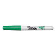 Load image into Gallery viewer, Metallic Fine Point Permanent Markers, Fine Bullet Tip, Green, Dozen
