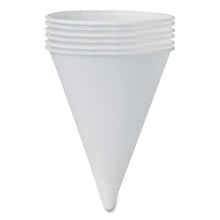 Load image into Gallery viewer, Paper Cone Water Cups, 4 Oz, Rolled Rim, White, 200-carton

