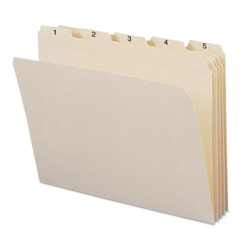 Indexed File Folder Sets, 1-5-cut Tabs, 1-31, Letter Size, Manila, 31-set