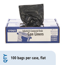 Load image into Gallery viewer, Total Recycled Content Plastic Trash Bags, 60 Gal, 1.5 Mil, 36&quot; X 58&quot;, Brown-black, 100-carton
