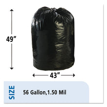 Load image into Gallery viewer, Total Recycled Content Plastic Trash Bags, 56 Gal, 1.5 Mil, 43&quot; X 49&quot;, Brown-black, 100-carton
