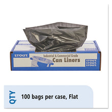 Load image into Gallery viewer, Total Recycled Content Plastic Trash Bags, 65 Gal, 1.5 Mil, 50&quot; X 51&quot;, Brown-black, 100-carton
