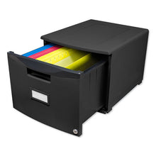 Load image into Gallery viewer, Single-drawer Mobile Filing Cabinet, 14.75w X 18.25d X 12.75h, Black
