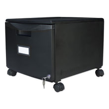 Load image into Gallery viewer, Single-drawer Mobile Filing Cabinet, 14.75w X 18.25d X 12.75h, Black
