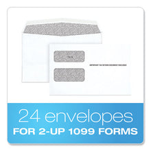 Load image into Gallery viewer, 1099 Double Window Envelope, Commercial Flap, Gummed Closure, Contemporary Seam, 5.63 X 9, White, 24-pack
