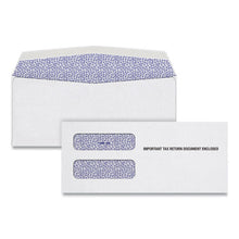Load image into Gallery viewer, 1099 Double Window Envelope, Commercial Flap, Gummed Closure, Contemporary Seam, 3.75 X 8.75, White, 24-pack
