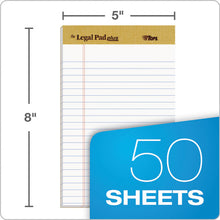 Load image into Gallery viewer, &quot;the Legal Pad&quot; Perforated Pads, Narrow Rule, 5 X 8, White, 50 Sheets, Dozen
