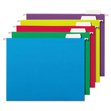 Load image into Gallery viewer, Deluxe Bright Color Hanging File Folders, Letter Size, 1-5-cut Tab, Assorted, 25-box
