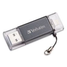 Load image into Gallery viewer, Store &#39;n&#39; Go Dual Usb 3.0 Flash Drive For Apple Lightning Devices, 32 Gb, Graphite
